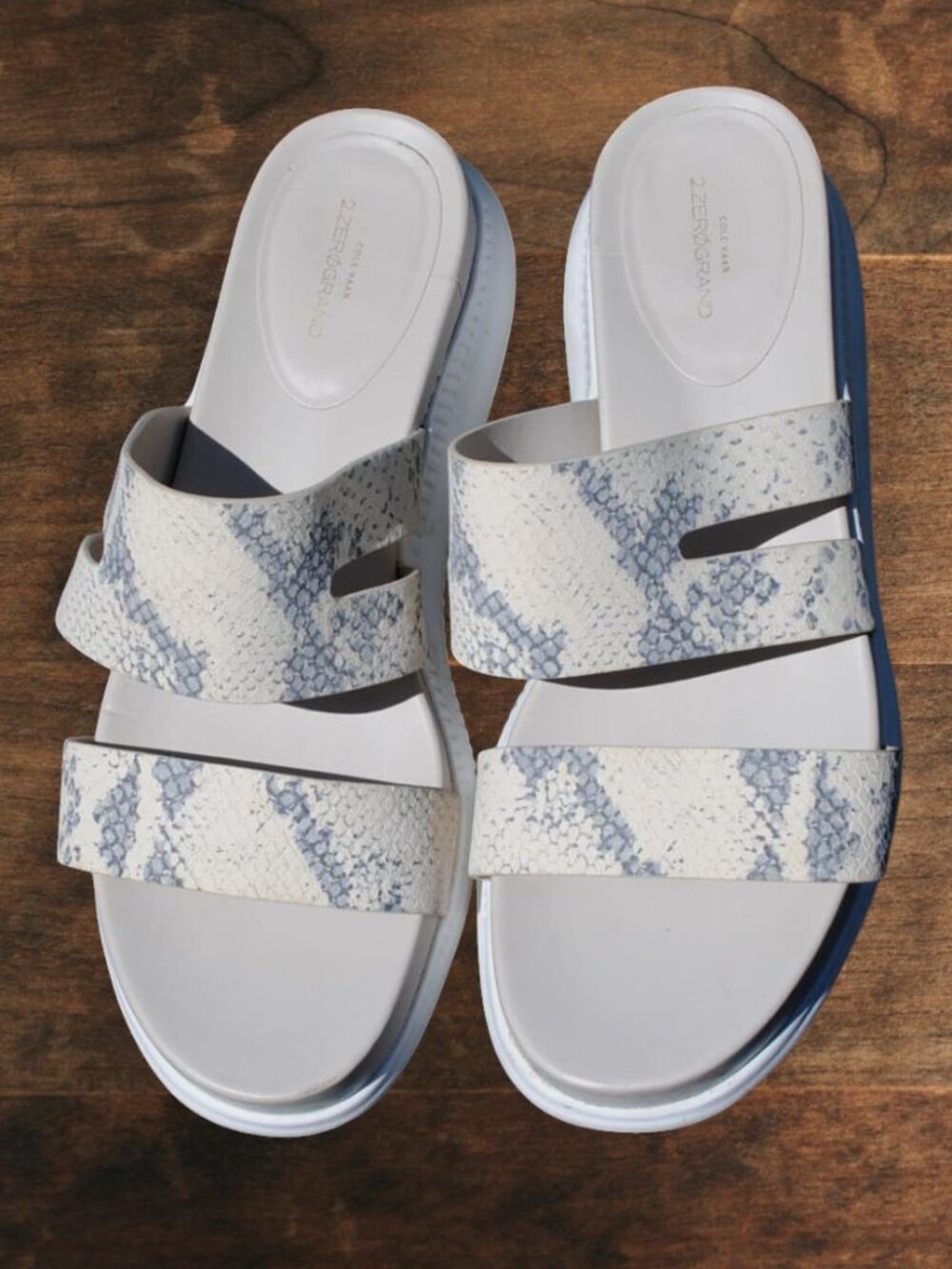 Cole Haan 9 B ZeroGrand Slides Sandals White